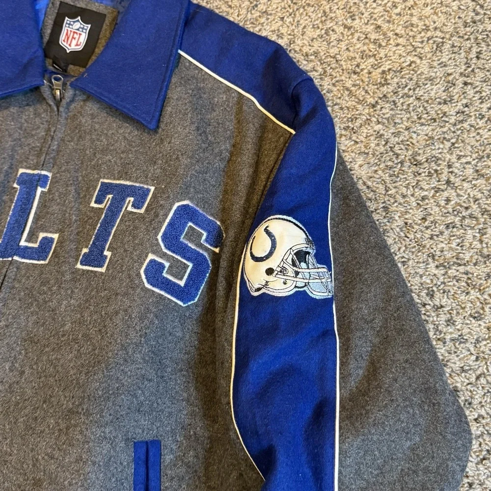 Vintage NFL Indianapolis Colts Varsity Jacket Mens Large Colt Spell Out Football